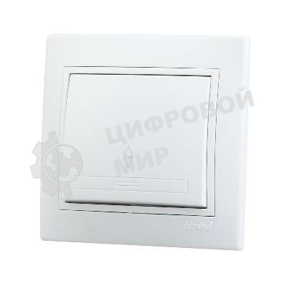 Выключатель проходной 1-кл. СП Мира 10А IP20 белый/белый LEZARD 701-0202-105