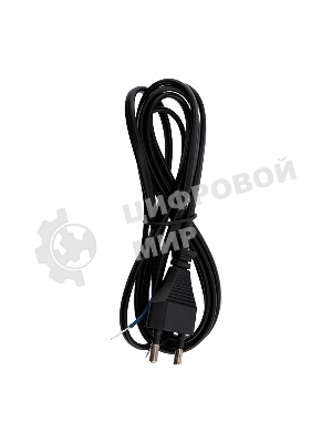 Сетевой шнур Rexant 2х0,75 мм², 1,8 м черный