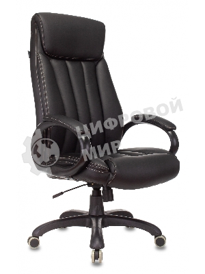 Кресло Бюрократ T-9922N Leather Venge Black черный, экокожа