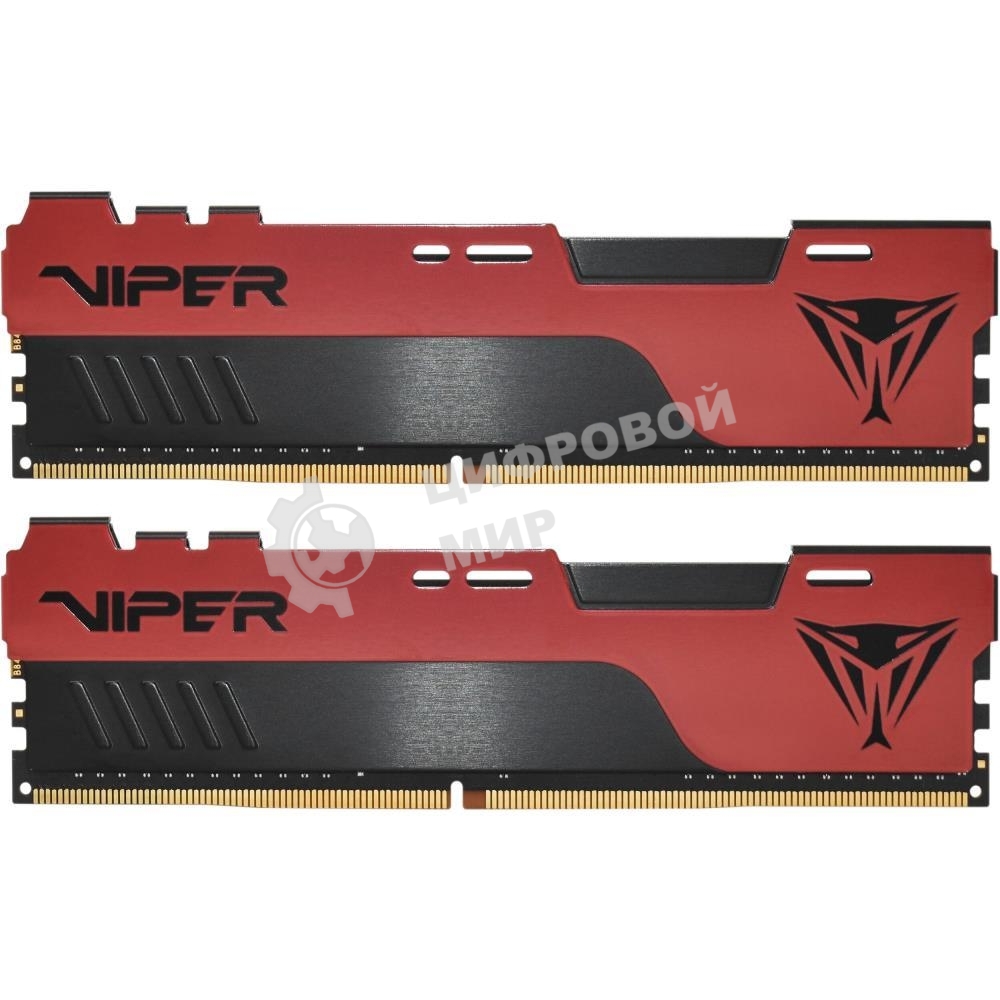 Оперативная память Patriot Viper Elite II, DDR4, 32GB (2x16 GB), 3200 MHz, CL18, DIMM, радиатор, красный, черный