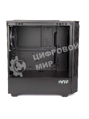 Компьютерный корпус Hiper PB81 черный без БП ATX 3x120мм 2xUSB2.0 2xUSB3.0 audio bott PSU