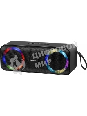 Акустическая система Defender LIGHT/BT/FM/USB/TF/AUX Q1 черный 10 Вт