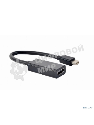 Переходник miniDisplayPort -> HDMI, Cablexpert A-mDPM-HDMIF4K-01, 4K, 20M/19F, кабель 15 см, черный, пакет