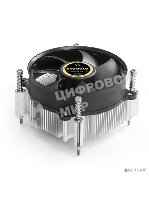 Кулер для процессора ExeGate ETA-20.PWM.V1700 серебристый, 90 мм, алюминий, 2600 об/мин, 23.5 дБ, 4 pin, 90 Вт, 60 мм