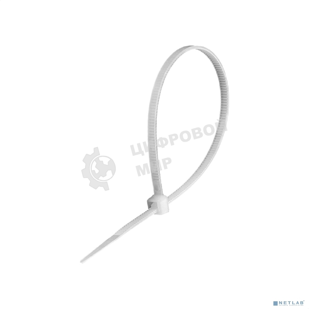 Стяжка (хомут) нейлоновая ExeGate CV66-400x4.8W (нейлон 6.6, 400x4.8 мм, неоткрывающаяся, halogen free, -40°C - +85°C, белая, 100 шт)