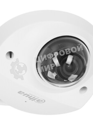 Уличная мини-купольная IP-видеокамера SmartDualLight Dahua DH-IPC-HDBW2249FP-AS-IL-0280B 2Мп, 1/2.8” CMOS, объектив 2.8мм, видеоаналитика, микрофон, ИК 30м, LED 30м, IP67, IK10, металл