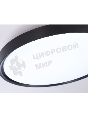 Потолочный светодиодный светильник Ambrella light FZ1248 BK черный IP54 30W 5000K D380*60 (Без ПДУ)