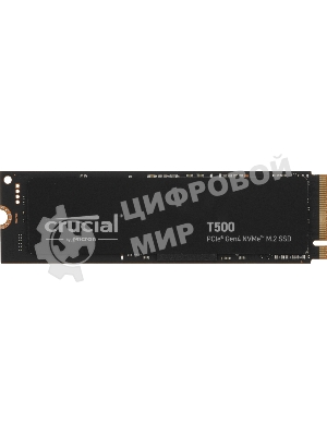 Накопитель SSD Crucial T500, 500Gb, M.2 2280, PCIe 4.0 x4, NVMe, R/W 7200/5700
