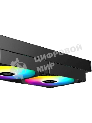 Система жидкостного охлаждения ID-Cooling FX240 TD, 240 мм, 2x120 мм, 300-2000 об/мин, 27.2 дБ, 4-pin PWM, 300 Вт, ARGB, черный