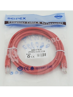 Патч-корд molded 5E Copper 3m красный