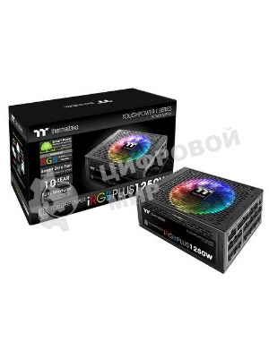 Блок питания Toughpower i Digital 1250 PS-TPI-1250DPCTEU-T /1250W/ATX 2.3 & EPS 2.92/A-PFC/14cm Riing Plus RGB fan/EU/80Plus Titanium