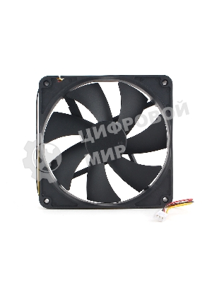 Вентилятор для корпуса Gembird черный, 140 мм, 1800 об/мин, 27 дБ, 3 pin