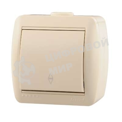 Выключатель LEZARD 710-0300-105проходной 1клавиша наруж.проводки серии Ната белый