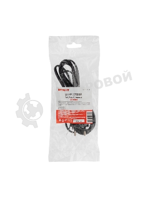 Сетевой шнур Rexant 2х0,75 мм², 1,8 м черный