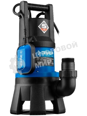 Насос ЗУБР НПГ-Т3-1300профессионал т3 погружной дренажный для грязной воды d частиц до 35мм 1300В