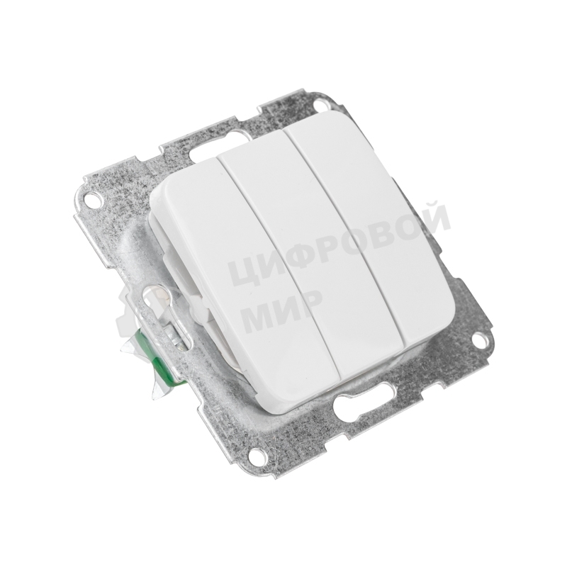 Выключатель Kranz DEA 3кл с/у 10А мех. белый