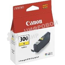 Картридж струйный Canon PFI-300 Y EUR/OCN желтый (530 стр.) для Canon imagePROGRAF PRO-300