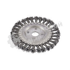 Щетка для УШМ Сибртех 150 мм, посадка 22,2 мм, Плоская, крученая проволока 0,5 мм