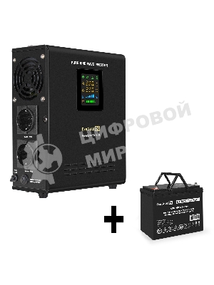 Комплект источника бесперебойного питания Exegate EX295996RUS + батарея 75Aч EX282983RUS 1шт (инвертор, синус, для котла, настенный) ExeGate FineSine SX-800.LCD.AVR.2SH <800VA/500W, чистая синусоида, цветной LCD-дисплей, AVR, 2*Schuko, линейно-интерактивный, крепление настенное/универсальное, Black> + батарея ExeGate DT 1275 (12В, 75Ач) 1шт