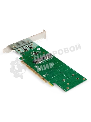 Переходник ExeGate EXE-597E4 (4 x M.2 M key -> PCI-E x16 v3.0, для установки четырех SSD M.2 2230/2242/2260/2280/22110 M key NGFF в слот PCI-E, материнская плата должна быть c функции Bifurcation PCI-E)