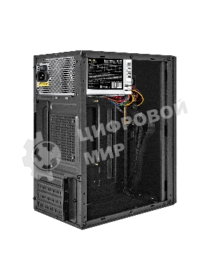 Компьютерный корпус Minitower ExeGate BAA-303-UNS500 (mATX, БП UNS500 с вент. 12см, 2*USB, HD Audio, черный)