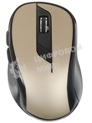 Мышь беспроводная Qumo Office Line M64 золотистый, 1600 dpi, радиоканал, USB, кнопки - 6
