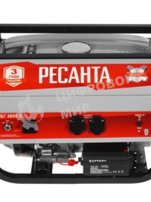 Электрогенератор бензиновый Ресанта БГ 4000 Р, 3 кВт, 66 дБ, 40.8 кг