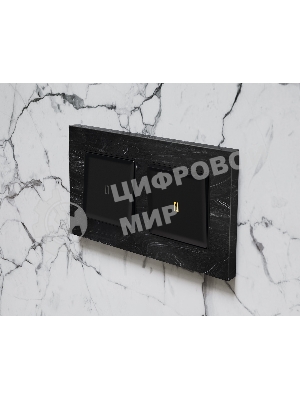 Лицевая панель ALFA (Черный матовый) для 1-кл выключателей с подсветкой QUANT AP8020
