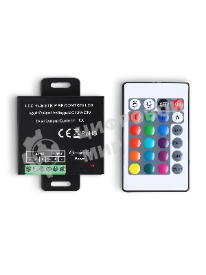 Контроллер GS11301 RGB 18A 12V 216W/ 24V 432W (ПДУ Радио 2.4G CR2025)