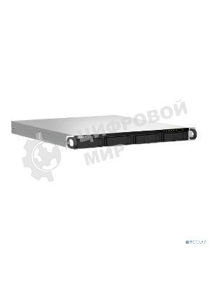 Сетевое хранилище SMB QNAP TS-464U-RP-8G NAS 4 HDD trays, rackmount 1U, 2 PSU. 4-core Intel Celeron N5105/N5095 2.0-2.9 GHz, 8 Gb RAM MAX, 2x2.5 Gigabit Ethernet, 4xUSB, 1xHDMI . PCIe Gen 3 x2, W/o rail kit RAIL-B02