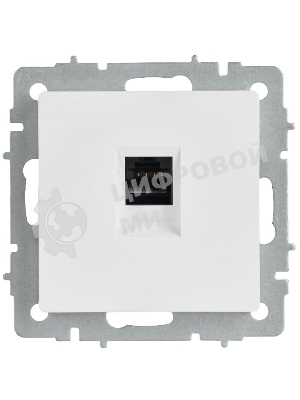 Розетка компьютерная IEK BR-K10-2-K91 СП BRITE РК11-БрАБ RJ45 кат.6 механизм арктич. бел.
