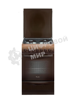 Плита комбинированная Gefest ПГЭ 5102-02 0001 коричневый, конфорок 4 газовых, духовка 55 л, 50 см x 85 см x 58.5 см
