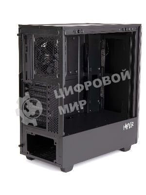 Компьютерный корпус Hiper PB81 черный без БП ATX 3x120мм 2xUSB2.0 2xUSB3.0 audio bott PSU