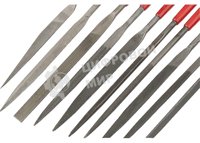 Набор надфилей Matrix 160 х 4мм 10шт обрезиненные рукоятки