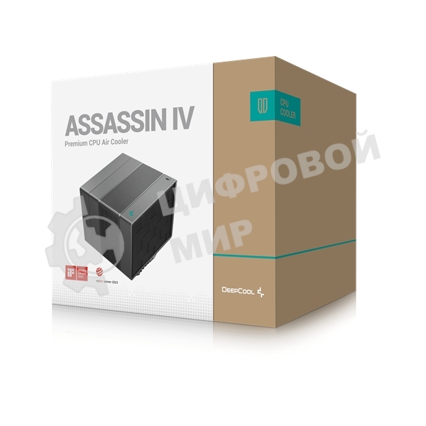 Кулер для процессора DEEPCOOL ASSASSIN IV черный, 120 мм, алюминий/медь, 1700 об/мин, 29.3 дБ, 4 pin, 280 Вт, 164 мм