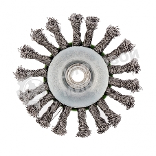 Щетка для УШМ Сибртех 115 мм, М14, Тарелка, крученая проволока 0,5 мм