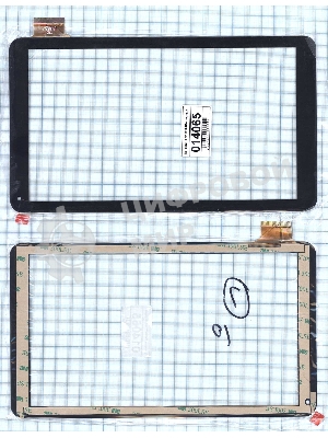Сенсорное стекло (тачскрин) FM102201KA, черное