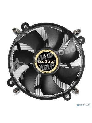 Кулер для процессора ExeGate ETA-20.PWM.V1700 серебристый, 90 мм, алюминий, 2600 об/мин, 23.5 дБ, 4 pin, 90 Вт, 60 мм