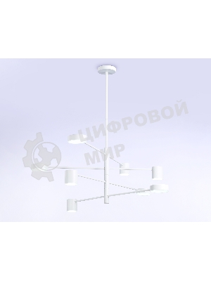 Подвесной светодиодный светильник Ambrella light FL51688/8 WH белый 3000K/4200K/6400K 48W D900*1000 (Без ПДУ)