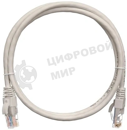 Патч-корд 1.0м , UTP/U NIKOMAX NMC-PC4UD55B-010-C-GY, 4 пары, Кат.5е, 2хRJ45/8P8C, T568B, Molded, LSZH, серый