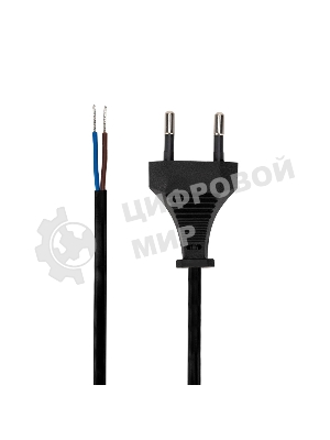 Сетевой шнур Rexant 2х0,75 мм², 1,8 м черный