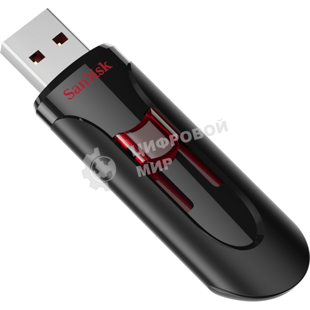 Флешка USB Sandisk CZ600 Cruzer Glide (SDCZ600-128G-G35), 128Gb, USB 3.0, R/W 100/20, черный
