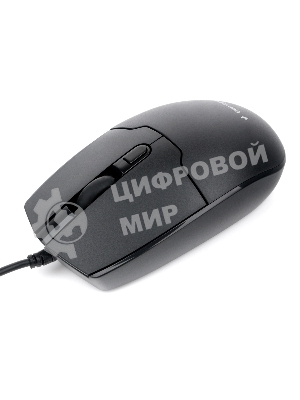Мышь проводная Gembird MOP-430 черный, 1600 dpi, USB, кнопки - 4