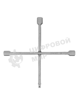 Ключ-крест баллонный Сибртех, 17 х 19 х 21 мм, под квадрат 1/2