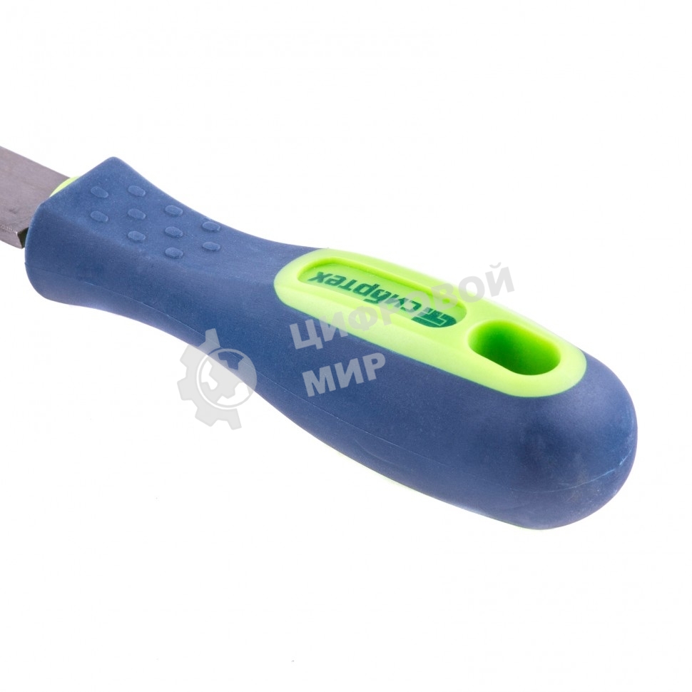 Напильник Сибртех, 150 мм плоский, двухкомпонентная рукоятка, №2