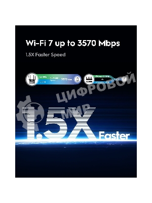 Маршрутизатор Cudy BE3600 2.5G Dual Band Wi-Fi 7 Mesh Router, Chipset Broadcom, 802.11be/ax/ac/a/b/g/n, 2882Mbps at 5GHz + 688Mbps at 2.4GHz, 1 x 2.5Gbps WAN Port, 4 x 10/100/1000Mbps Ports, 4 x 5dBi fixed antennas, WiFi router/AP/Repeater/WISP Mode, PPTP/L2TP/OpenVPN/WireGuard, MLO, MU-MIMO, Guest network, WPS, DDNS, IPv6, IPTV, WOL, WPA3, TR069/TR098/TR111/TR181, Cudy APP