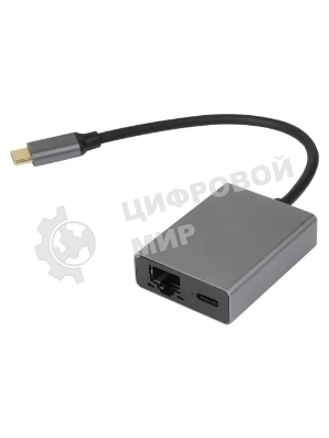 Адаптер TypeC--->RJ45+PD 100Вт, Allum Shell, VCOM