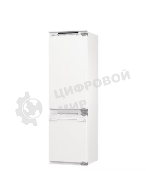 Встраиваемый холодильник Gorenje NRKI517142, полезный объем 243 л, электронное управление, цифровой дисплей, автоматическое размораживание No Frost, быстрое замораживание, интенсивное охлаждение, зона свежести с контролем влажности, слайдерное крепление, энергоэффективность А+