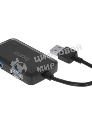 USB-концентратор Buro BU-HUB4-U3.0-S, USB 3.0, USB 4 порта, USB
