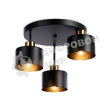 Светильник Ambrella light TR8121/3 BK/BS черный/латунь E27*3 max 40W D370*265